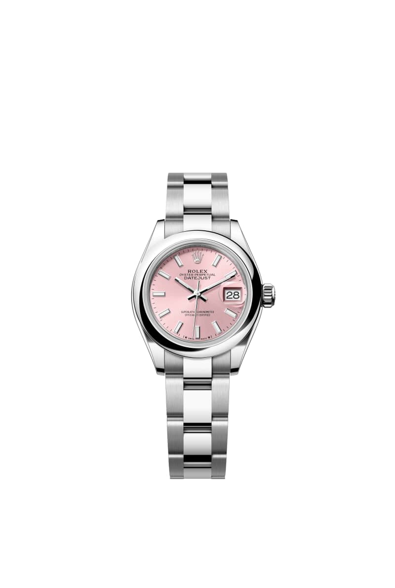 ROLEX Lady-데이트저스트 28 279160 핑크 다이얼 오이스터스틸