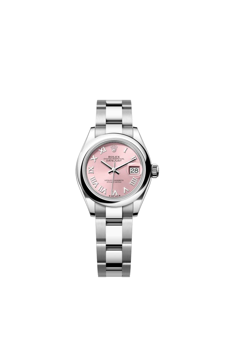 ROLEX Lady-데이트저스트 28 279160 핑크 다이얼 오이스터스틸