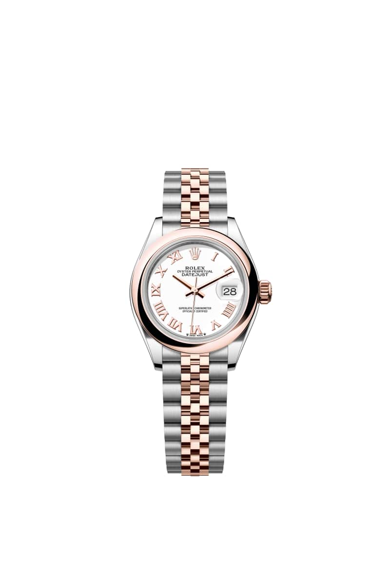 ROLEX Lady-๋ฐ์ดํธ์ ์คํธ 28 279161 White ๋ค์ด์ผ ์ค์ด์คํฐ์คํธ๊ณผ ์๋ฒ๋ก์ฆ Gold