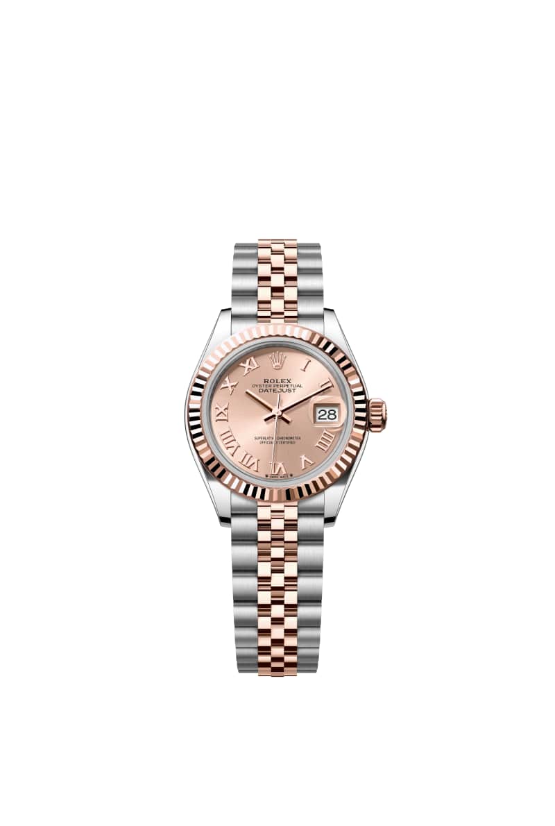 ROLEX Lady-데이트저스트 28 279171 Rose Color 다이얼 오이스터스틸과 에버로즈 Gold
