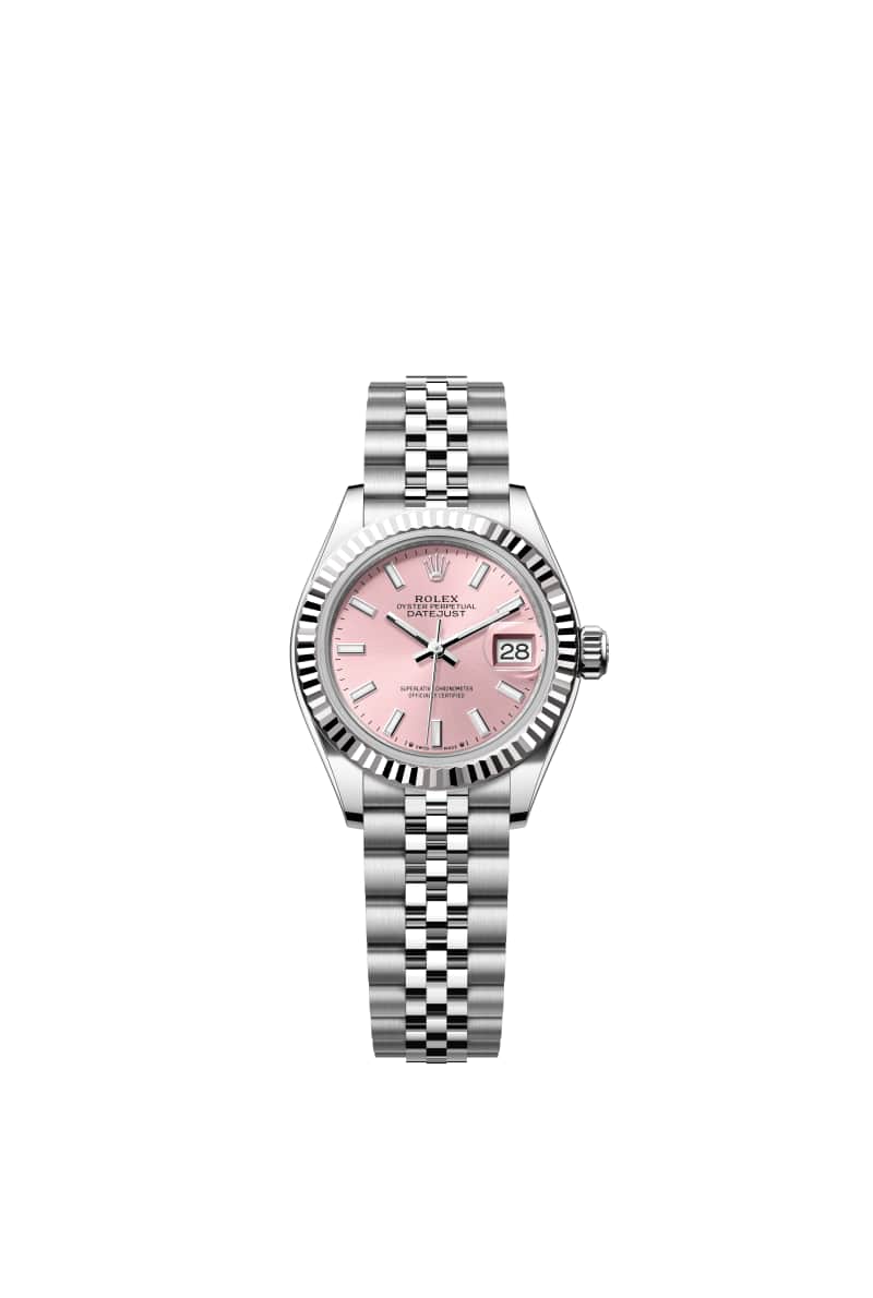 롤렉스 레이디-데이트저스트 28 279174 핑크 다이얼 오이스터스틸과 화이트 골드