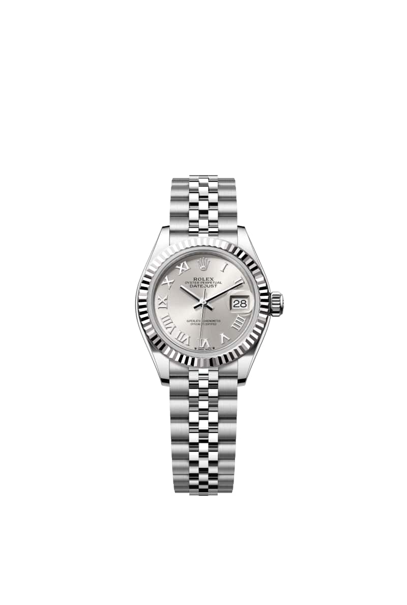 ROLEX Lady-데이트저스트 28 279174 Silver 다이얼 오이스터스틸과 White Gold