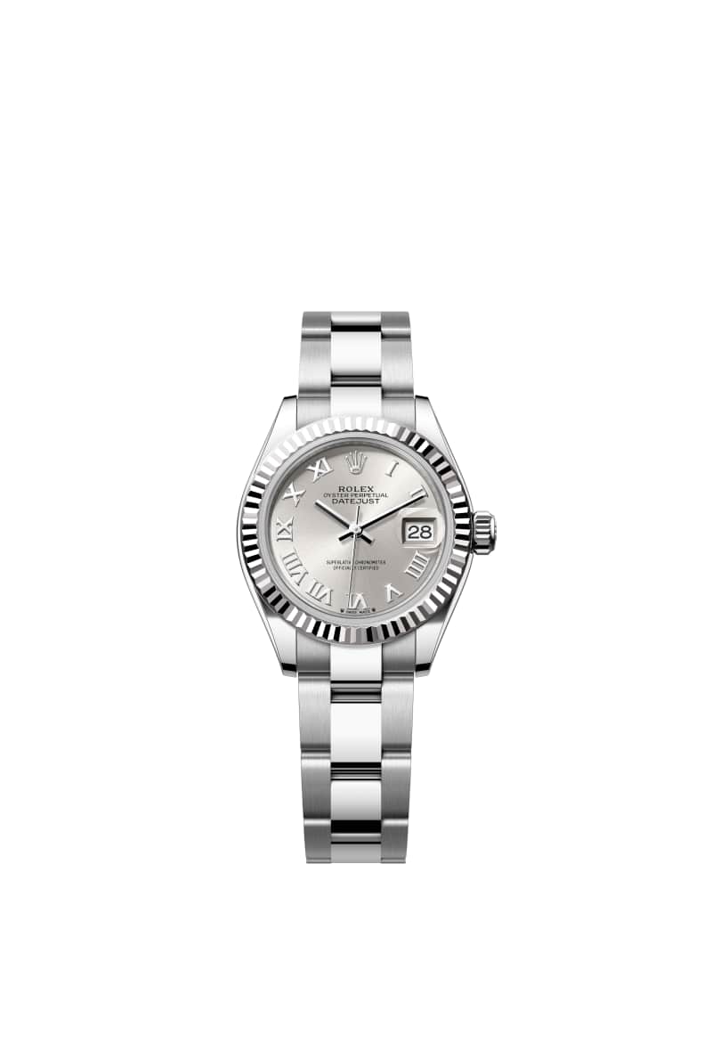 ROLEX Lady-데이트저스트 28 279174 Silver 다이얼 오이스터스틸과 White Gold