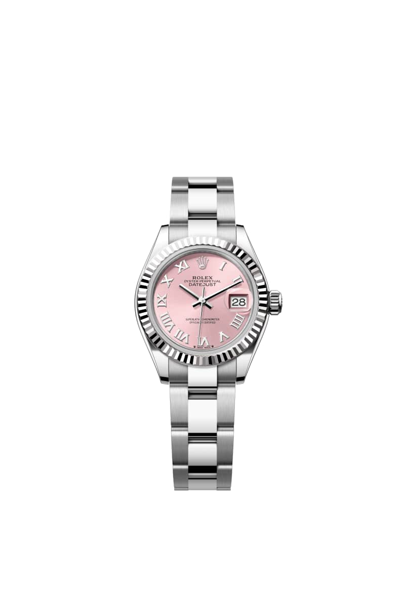 ROLEX Lady-데이트저스트 28 279174 핑크 다이얼 오이스터스틸과 White Gold