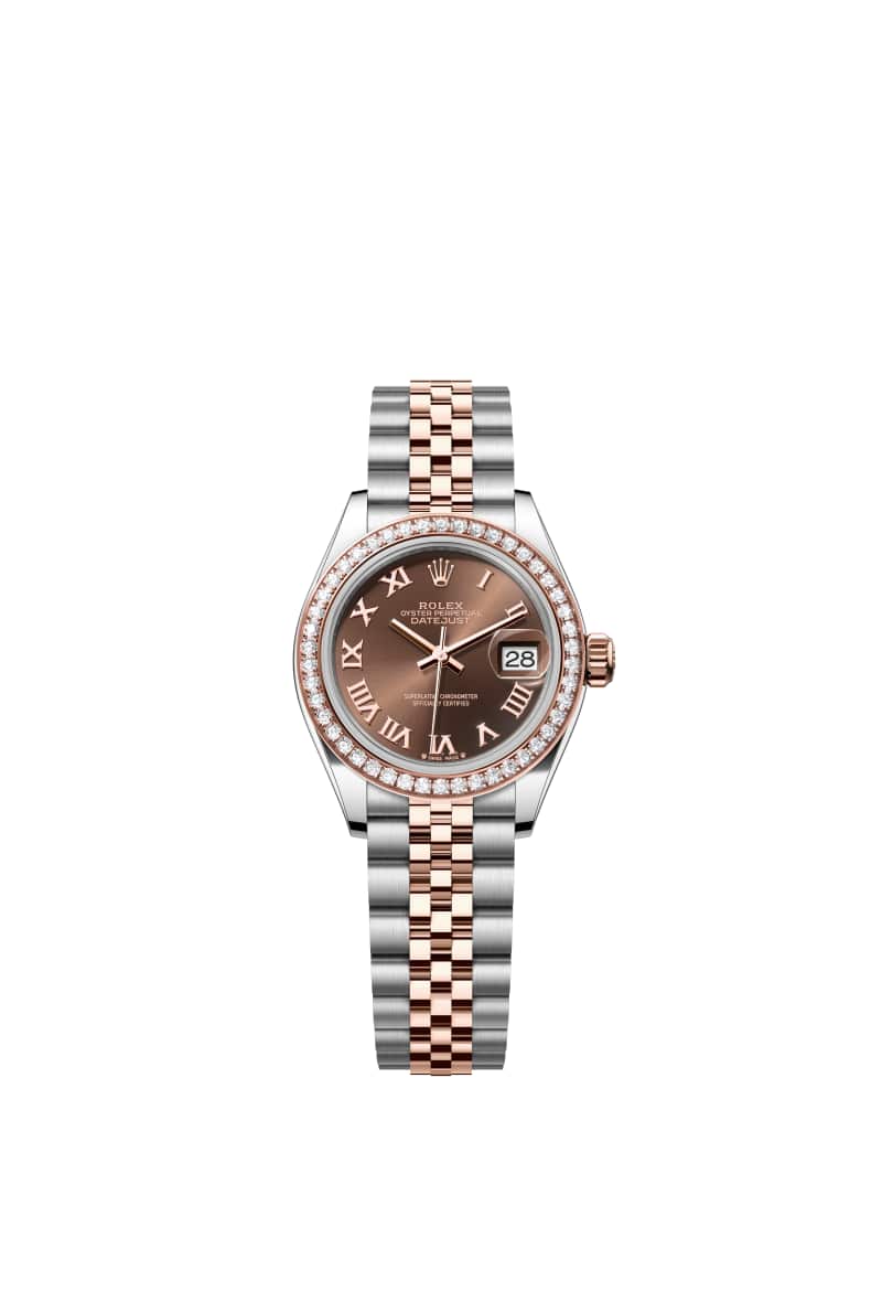 ROLEX Lady-๋ฐ์ดํธ์ ์คํธ 28 279381RBR ์ด์ฝ๋ ๋ค์ด์ผ ์ค์ด์คํฐ์คํธ๊ณผ ์๋ฒ๋ก์ฆ Gold
