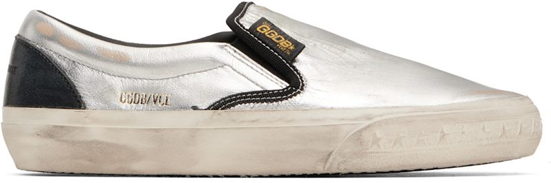 Silver & Black VCE Penstar Sneakers 252264M237009