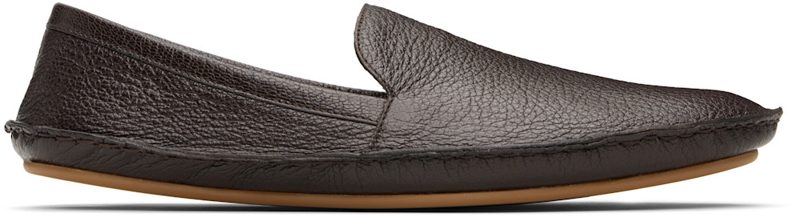 The Row Brown Vasko Loafers 251359F121011