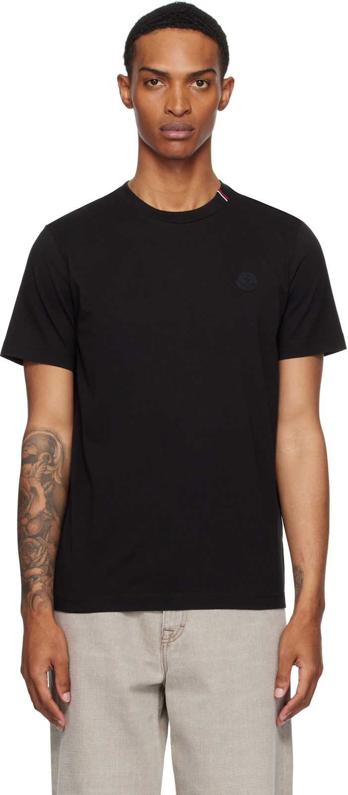 Black Short Sleeve T-shirt 252111M213048