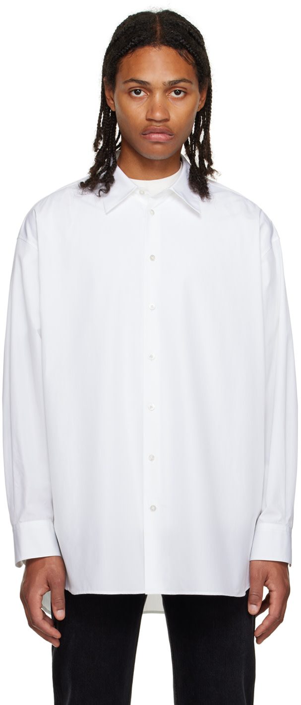 The Row White Lukre Shirt 232359M192012