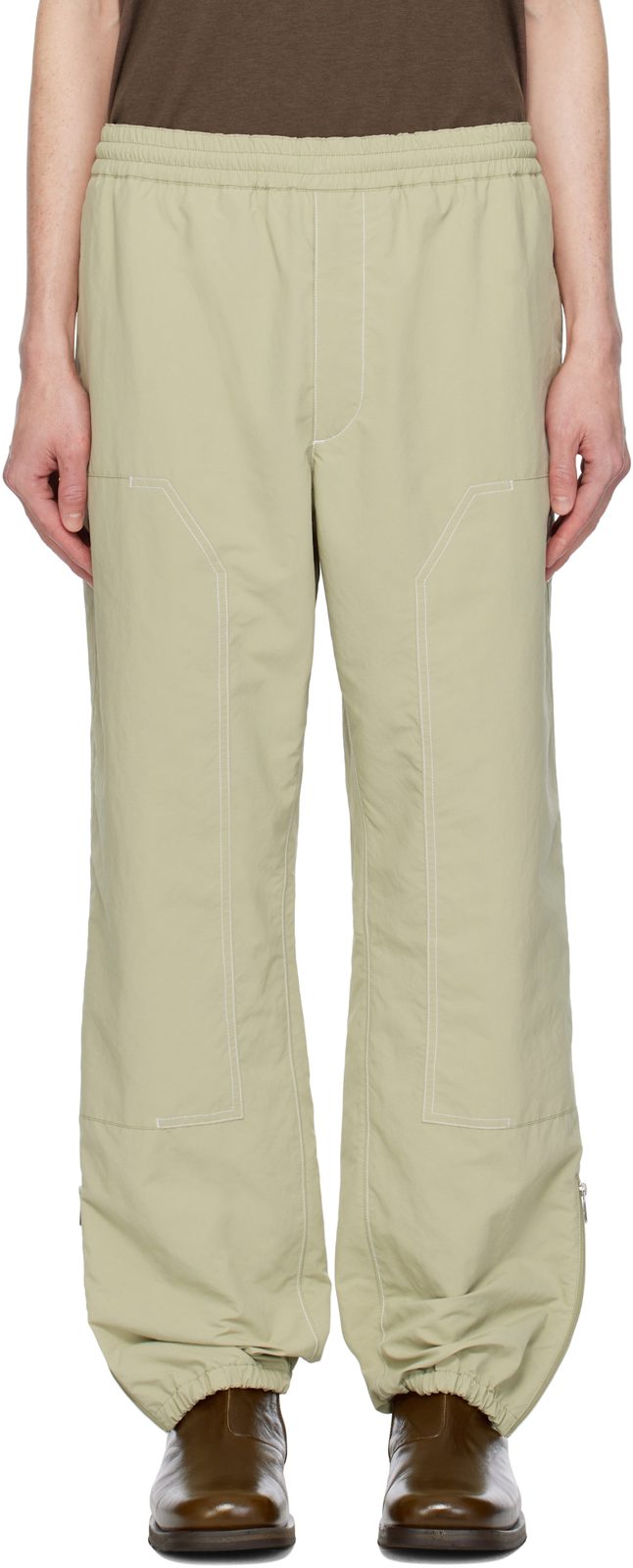 Khaki CP Archivio Creativo Trousers 251111M191019