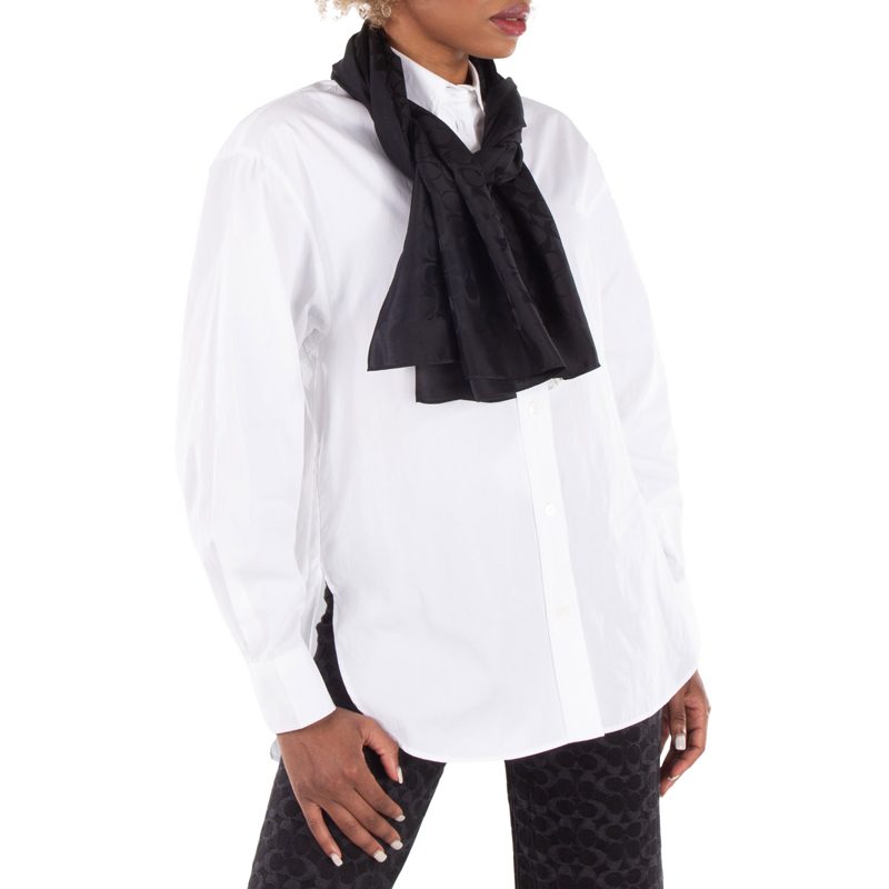 Coach Black Signature Shawl