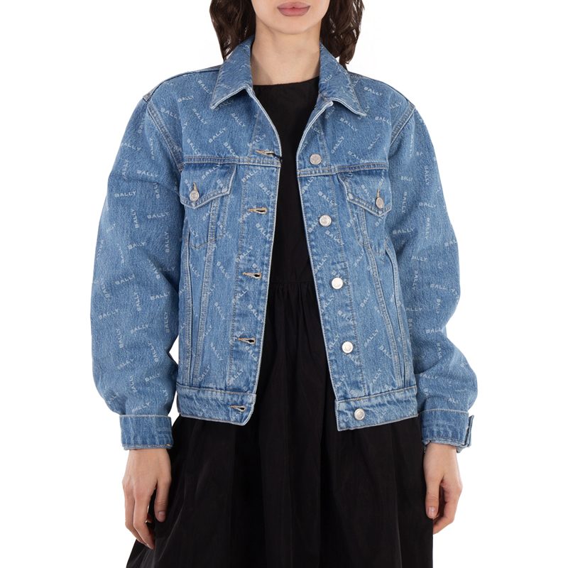 Logo-Print Cotton Denim Jacket