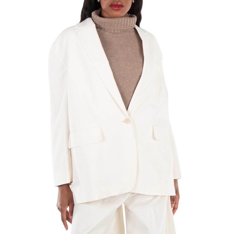 Monica Cotton Canvas Oversize Blazer
