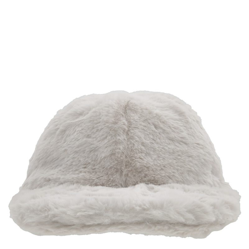 Ivory Faux-Fur Cap