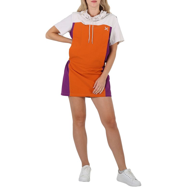 Ladies Colorblock Sport Hooded Nylon Dress