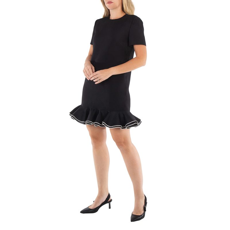 Garavani Solid Crepe Couture Cropped Dress