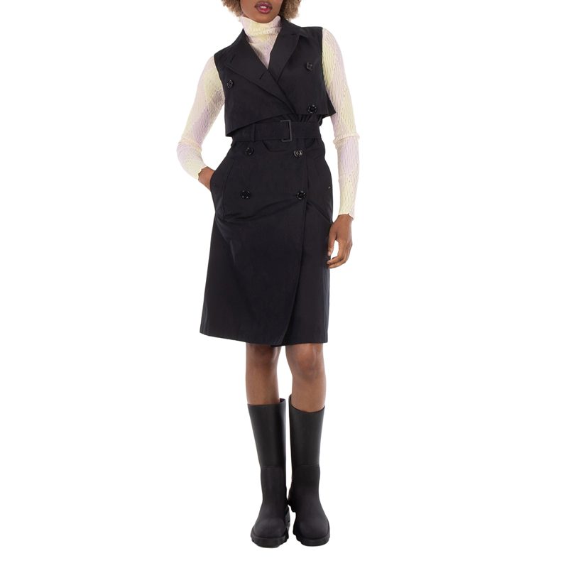 Mona Button-Front Trench Dress