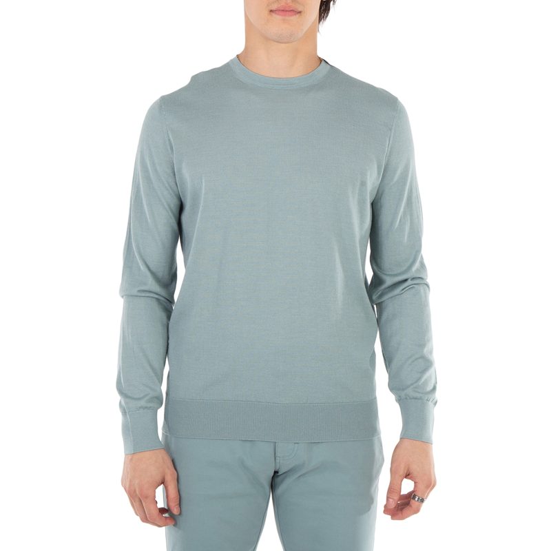 Ermenegildo Long-Sleeve Cotton Sweatshirt_Blue