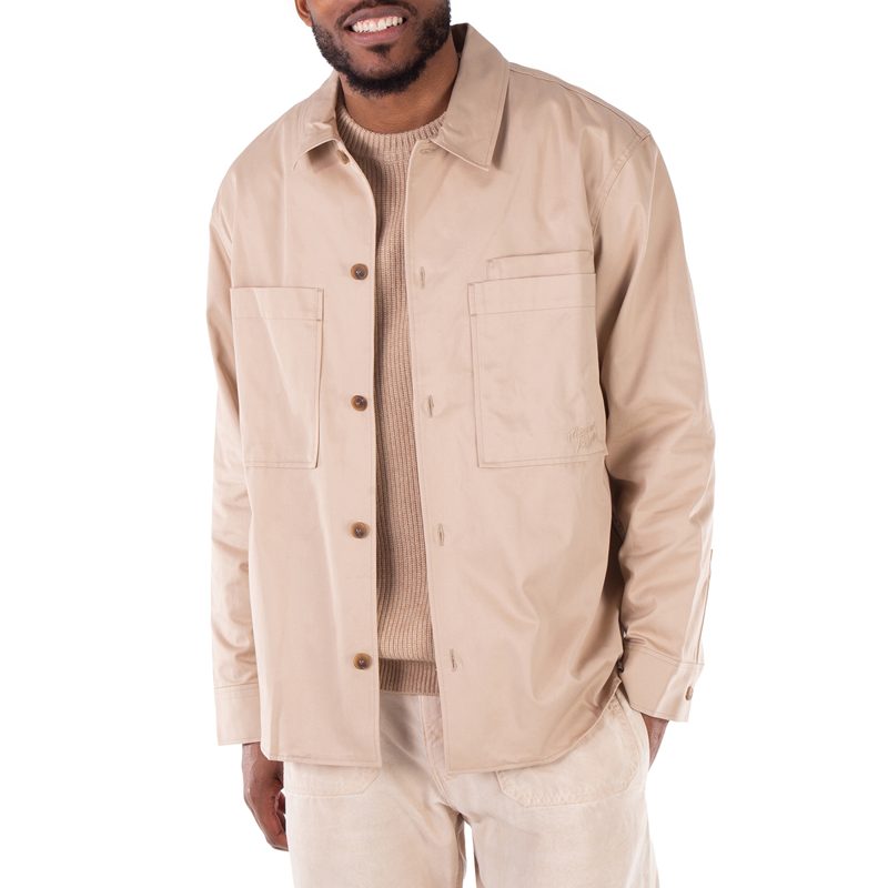 Maison Kitsune Long-Sleeve Cotton Gabardine Overshirt