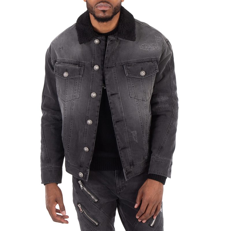 Shearling-Lining Denim Jacket