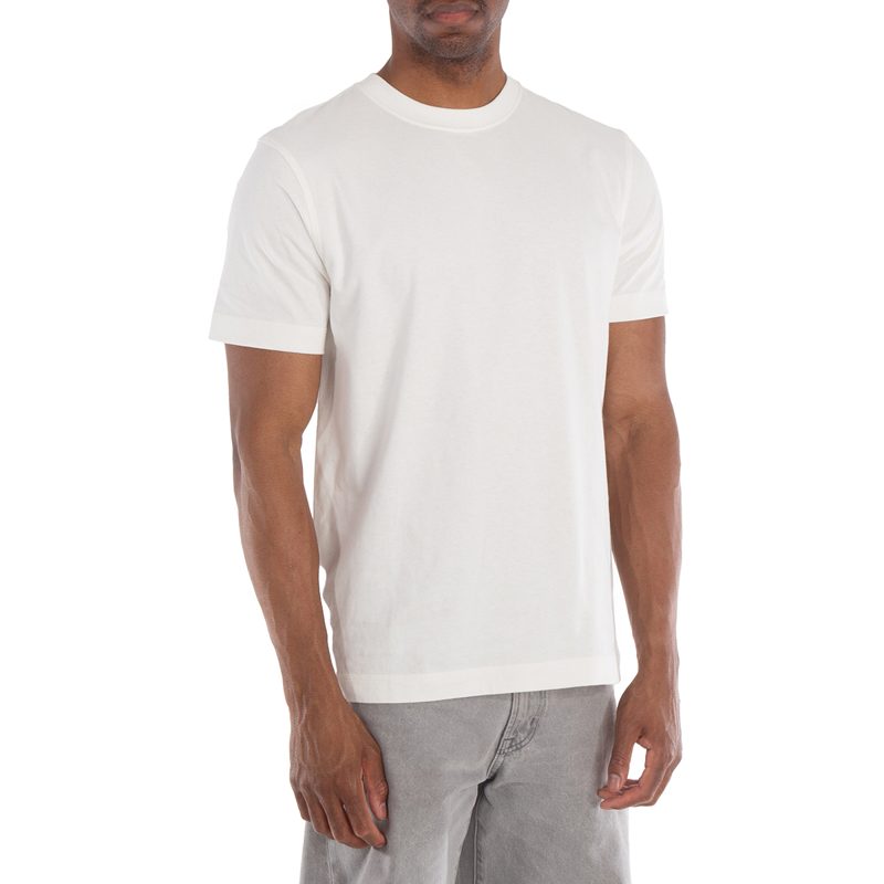 Fox Printed Crewneck Cotton T-Shirt_Chalk
