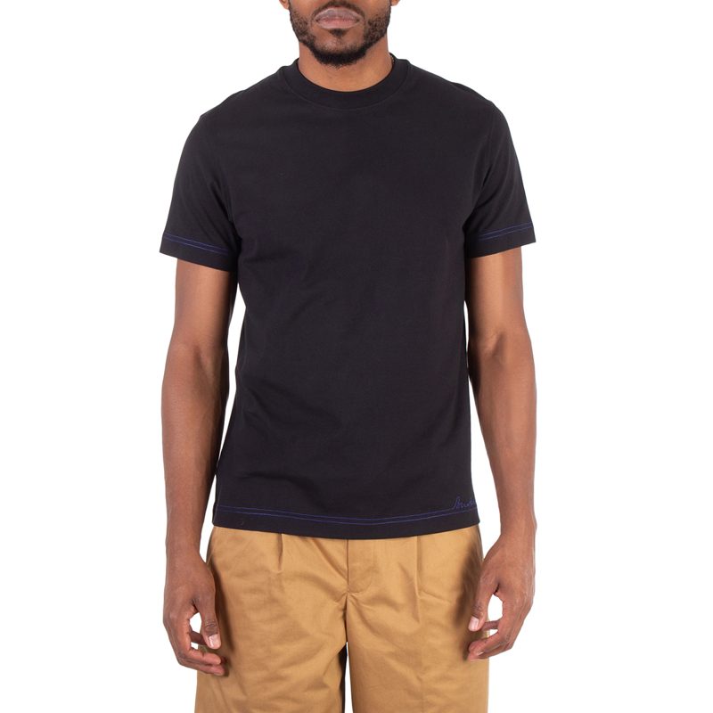Logo Embroidered Cotton T-Shirt_Black