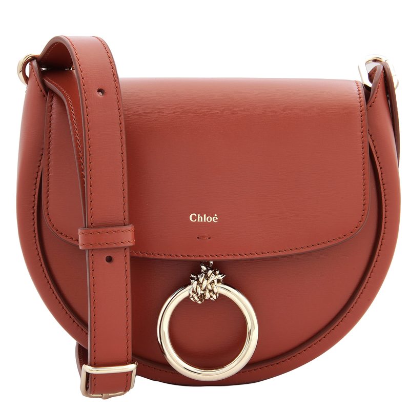 Chloe Arlene Small Ring Half-Moon Crossbody Bag_Autumn Leaf