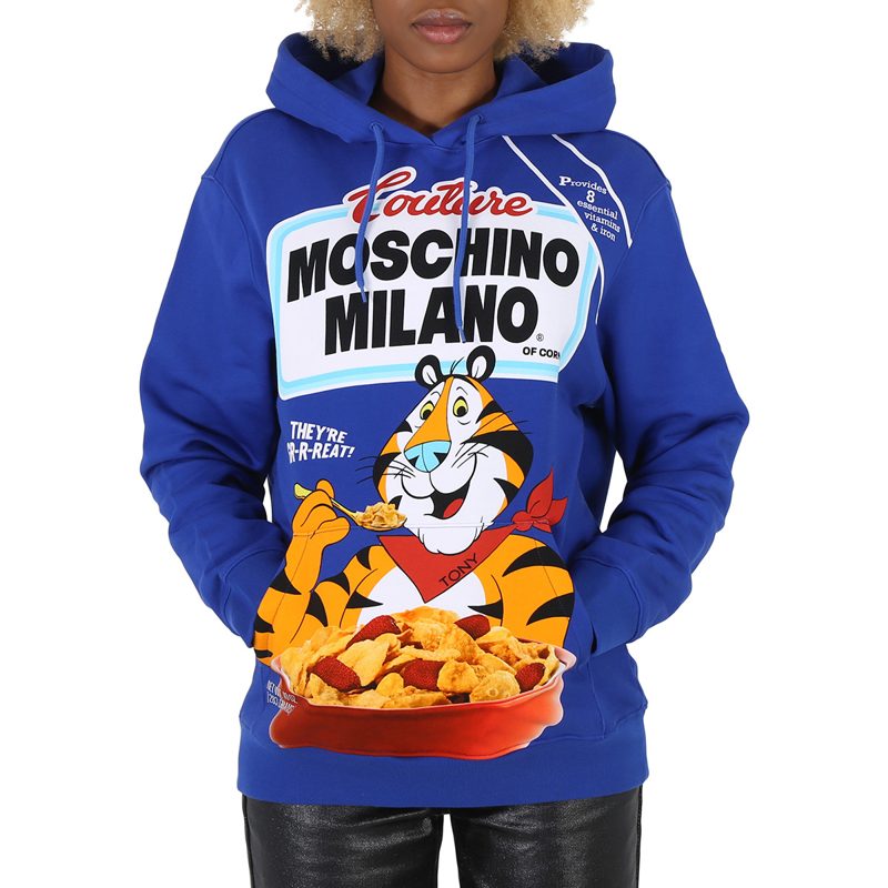 Moschino Tony the Tiger Graphic Hoodie in Blue