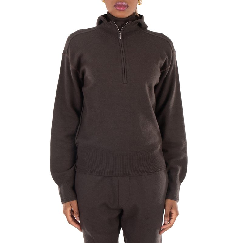 Long Sleeve Short Zip Hoodie