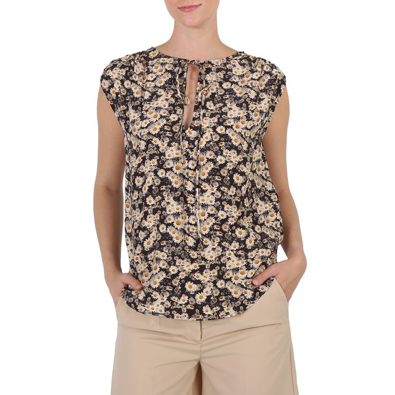 Multicolor Printed Silk Top