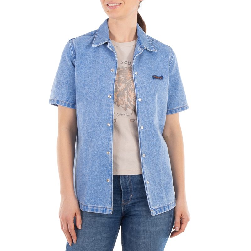 Marni Short Sleeve Denim Logo Shirt