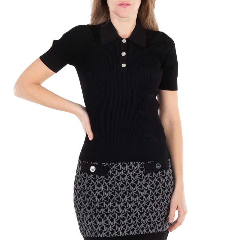 Michael Kors Classic Collar Stretch Knit Polo Shirt