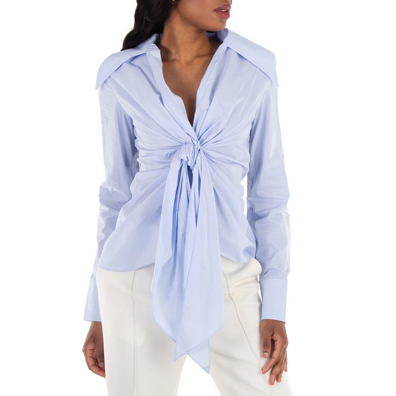 Gingham-Check Pattern Cotton Shirt