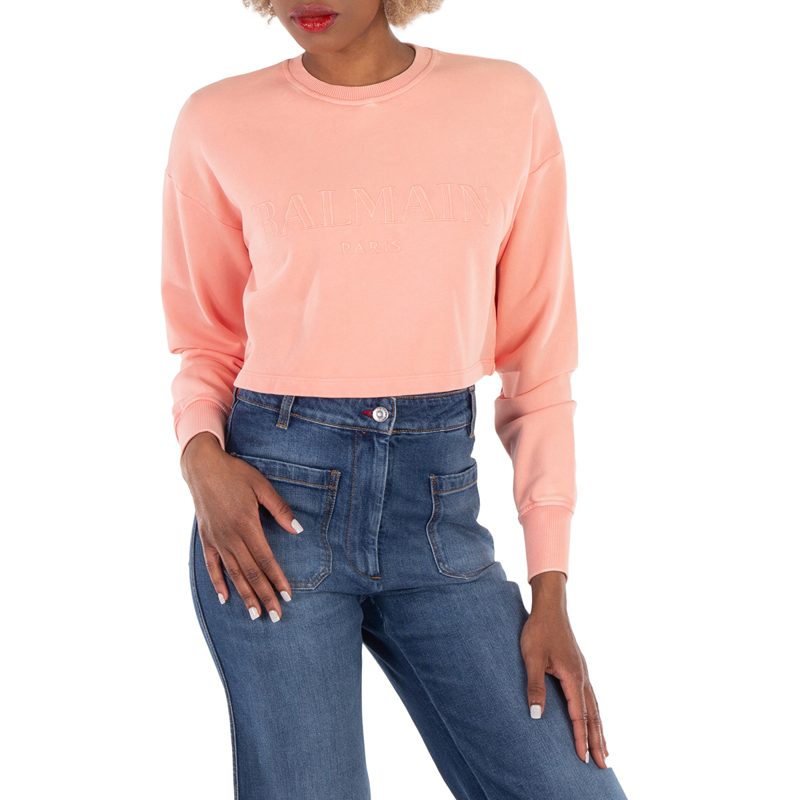 Logo-Embroidered Round Neck Cotton Sweatshirt