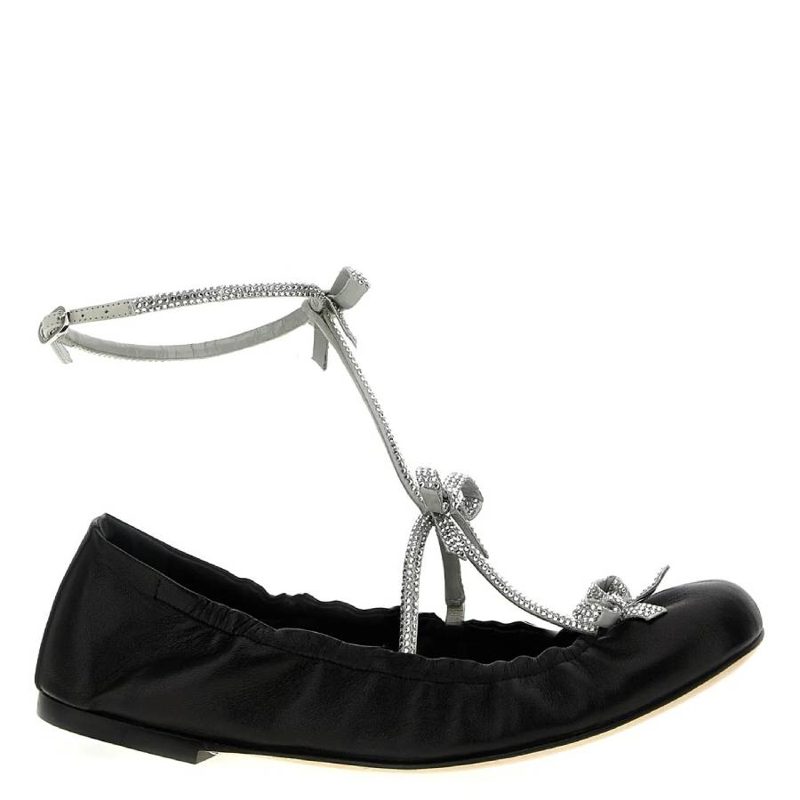 Rene Caovilla Caterina Ballerina Flats_Black
