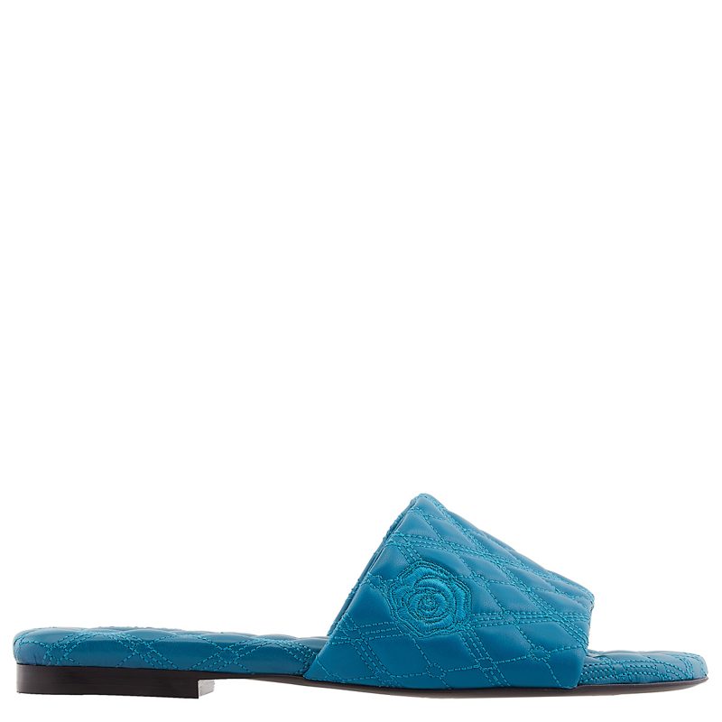 Leather Quilt Slides In Kingfisher_Kingfisher