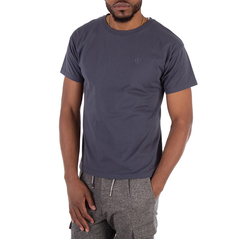 Organic Cotton Pique Logo T-Shirt_Stone