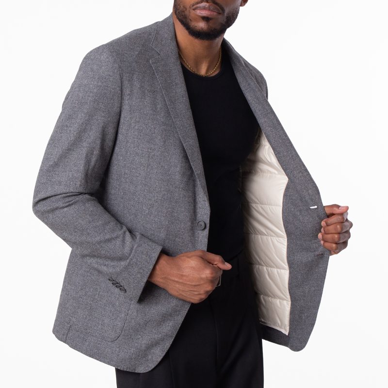 Hugo [보스] Single Breasted Flannel Blazer