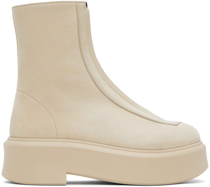 The Row Beige Zipped I Boots 232359F113001