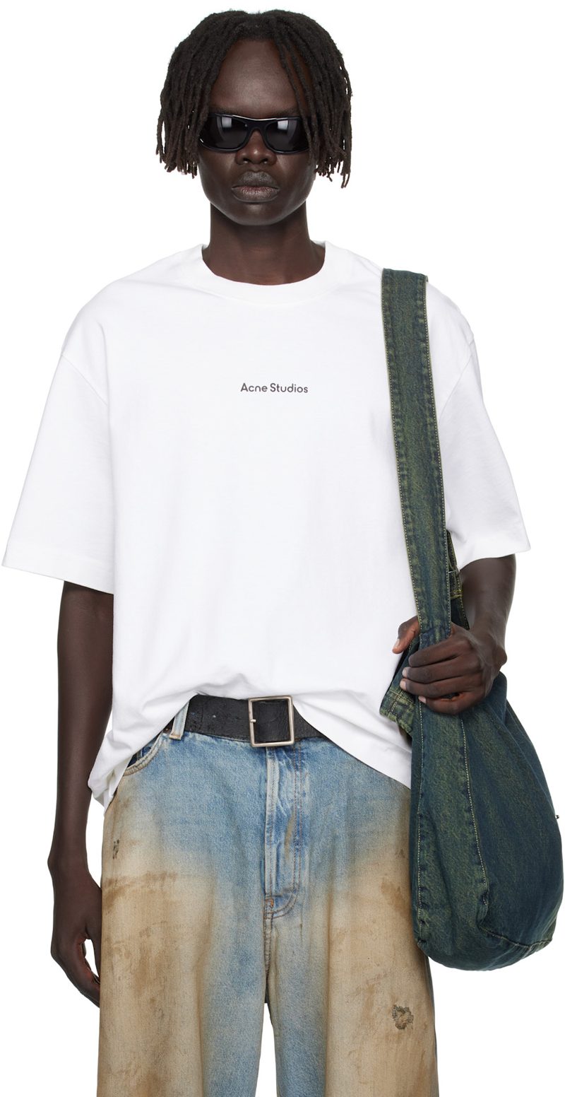 White Stamp Logo T-shirt 252129M213000