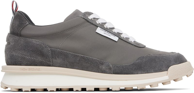 Gray Double Tech Nylon Alumni Sneakers 252381M237005
