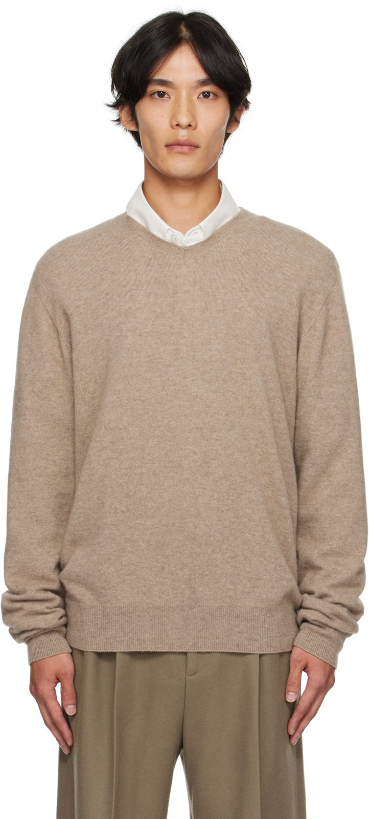 The Row Taupe Rod Sweater 252359M206002