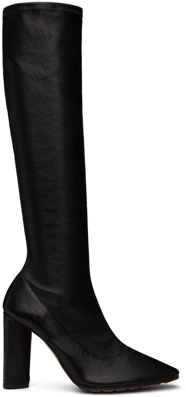 Black Pointed Boots 241798F114001