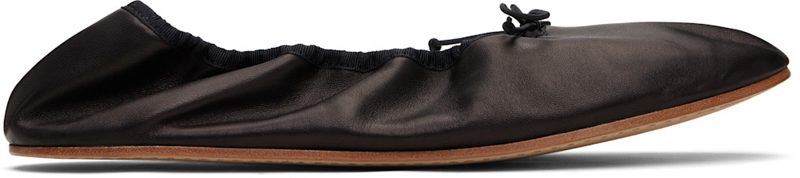 The Row Black Round Ballerina Flats 252359F118005