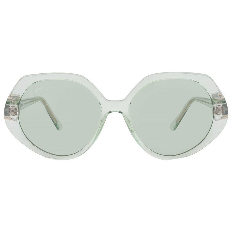 Green Geometric Ladies Sunglasses SF1084S 341 58