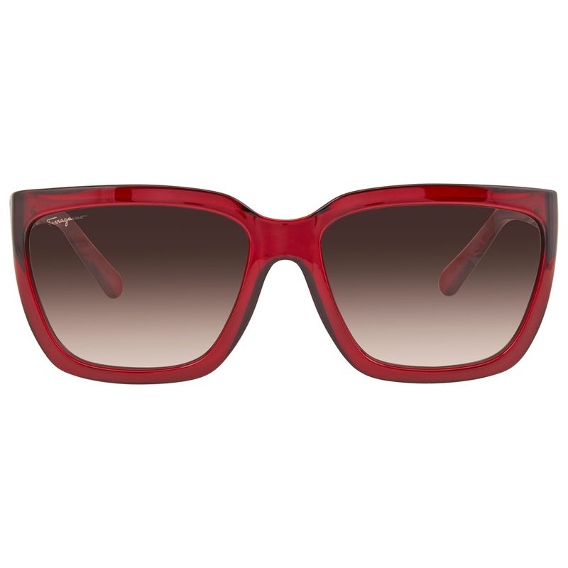 Salvatore Grey Rectangular Ladies Sunglasses SF1018S 655 5917