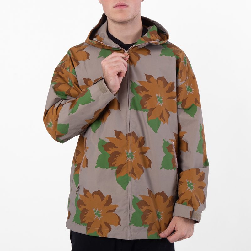 Floral Print Hooded Jacket