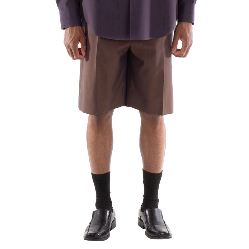 Knee Length Pleated Shorts