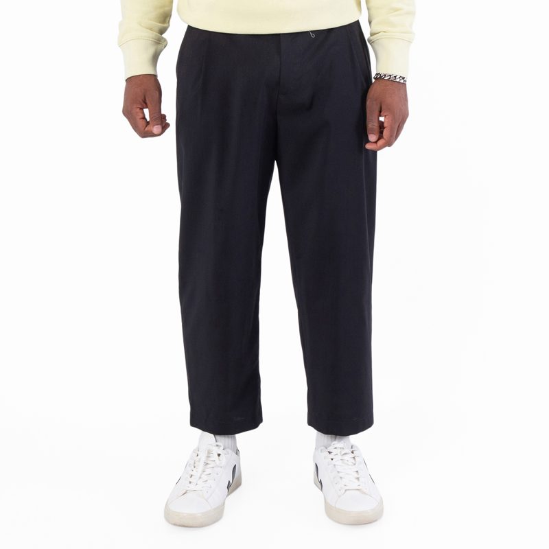 Maison Kitsune Tapered Pleated Wool Trousers