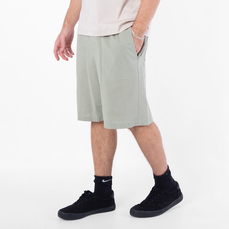 Elasticated Waist Bermuda Shorts_Sage